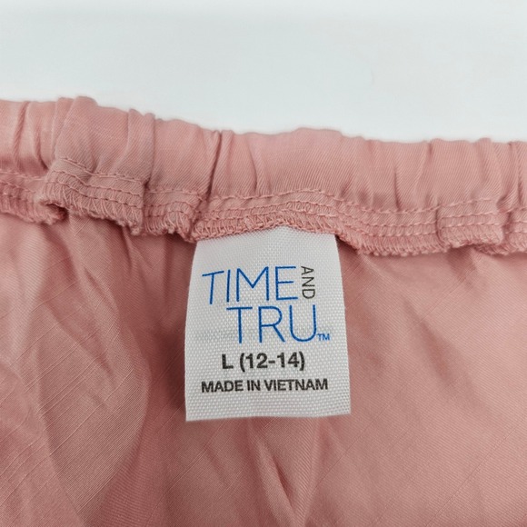 Time and Tru Pearl Blush Slip Midi Skirt with Side Slit Size Large - Picture 4 of 7